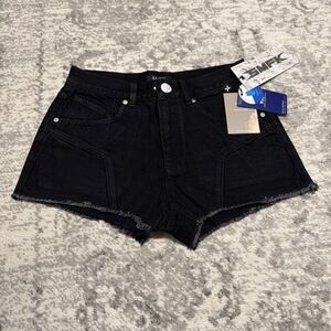 SMFK WILD MIRAGE DENIM SHORTS-LOW/COTTON WILD BLACK M